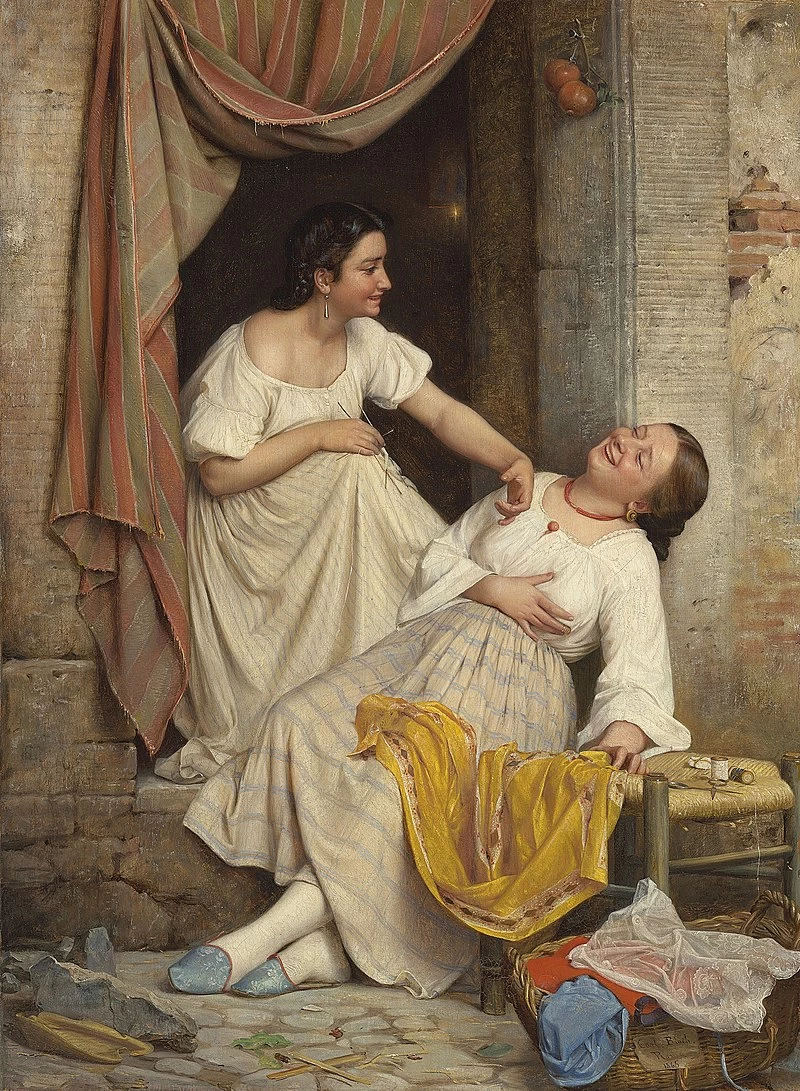 Due ragazze sorridenti (1865)